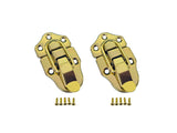 QCAA Toggle Hasp Latch for Small Metal Box, 38mm x 70mm, Brass, Made in Taiwan, 2 Pack