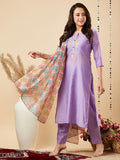 Gosriki Women'S Cotton Blend Embroidered Straight Kurta With Pant & Dupatta (Virah Purple-Nw-Gs_L_Purple_Large),Purple,,B0CJY7NL15