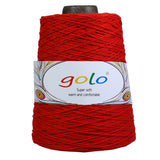 golo Cotton Cone Yarn for Hand Knitting Carpet 6/4 Warp Yarn 250g Cotton Yarn for Weaving 700-Red