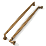 khtumeware 2 Pack 12 Inch(305mm) Antique Brass Cabinet Pulls Heavy Duty Solid Vintage Brass Cabinet Handles Kitchen Antique Bron