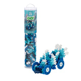 PLUS PLUS Color Cars Tube, Car Building Block Kit, 3D Puzzle Stem Toy Set for Kids, 200 Mini Interlocking Pieces - Water