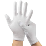 5Pairs (10Pcs) Moisturizing Gloves Overnight for Men and Women, Washable SPA White Cotton Gloves for Dry Hands Eczema Work Inspe