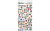 Paper Accents Calendar Sticker Month & Number, Large, Color, Planner Essentials Monthly Planner Stickers, Calendar Stickers Incl
