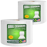 A&A Bubble Packing Wrap 2 Pack, 12 Inch x 175 Feet, Made in USA, Perforated Every 12 Inch with 3/16 Cushioning, Protective Rolls