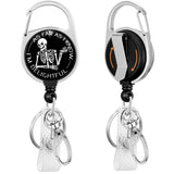 Gctriki Funny Nurse Badge Reel Retractable Heavy Duty with 360Swivel Carabiner Clip, Sarcastic Xray ID Badge Holder, Nurse Teach