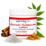 Ayurvedic Remineralizing Tooth Powder for Sensitive Teeth | Cinnamon Flavored Toothpowder for Teeth Whitening | Organic Gum Regr
