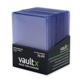 Vault X Toploaders 75pt, Trading Cards, Premium Extra Thick, 3 x 4 Seamless Rigid Card Holders, Hard Sleeves, Clear Protection f