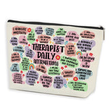 Therapist Gifts Inspirational Therapist Makeup Bag Cosmetic Bag Mental Health Gifts Teacher Gifts Birthday Graduation Retirement