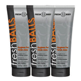 Fresh Body FB - Fresh Balls Lotion, 34 fl oz (3 Pack) Anti-chafing Mens Soothing cream to Powder Balls Deodorant and Hygiene fo