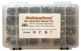 StainlessTown Stainless Steel Master Hex Head Bolt Assortment 188 with Free Size Gauge