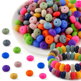 Kovict 200Pcs 14mm Silicone Beads, Abacus Silicone Beads for Necklace Bracelet Keychain Pens Craft(Multicolor mixed20)
