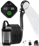 WADEO Portable Shower for Camping, 6000mAh Outdoor Electric Shower Rechargeable Pump with Intelligent Digital Display, Camping S
