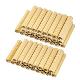 uxcell 50pcs Brass Round Straight PCB Pillar Female Thread Standoff Spacer M2x3x15mm