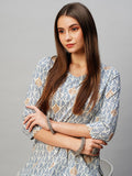 Anni Designer Women'S Cotton Blend Straight Printed Kurta With Pant (Pat 11 Blue-Nw_M_Blue_Medium),Blue,M,,,