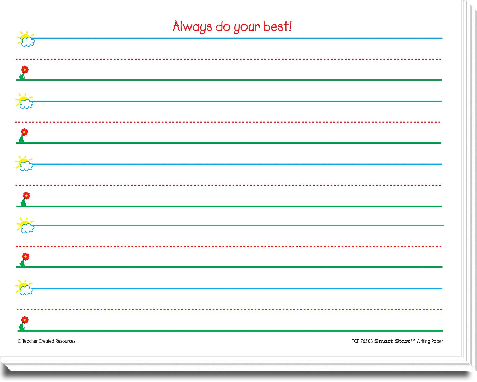 Teacher Created Resources (76503) Smart Start K-1 Writing Paper: 360 Sheets