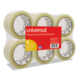 Box Sealing Tape, 2 x 55yds, 3 Core, Clear, 6/Pack, Sold as 1 Package