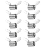 Krijuess 10 Large Bead Clamps for Jewelry Making - Prevent Beads from Falling (White)