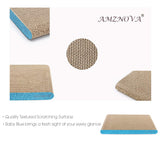 AMZNOVA Durable Flat Cardboard Cat Scratcher, Colors Series, Wide, Glitter Blue