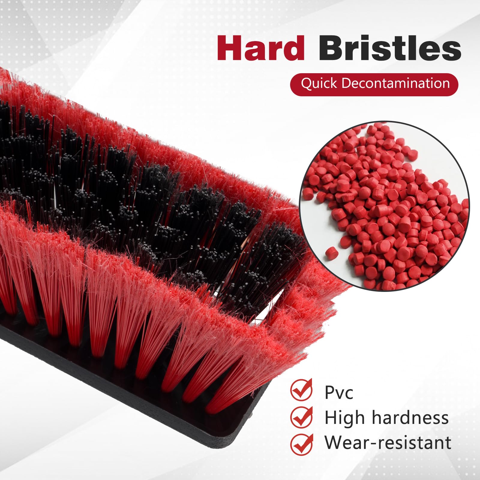 16.5 Outdoor Broom for Floor Cleaning Heavy Duty Push Broom with 53 Long Handle,Outdoor Broom for Deck,Driveway,Garage,Yard,