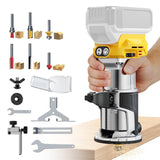 DIYtoolifz Cordless Router Tool Compatible with DeWalt 20V Battery(Tool Only), 800W Brushless Wood Router, 6-Speed Control, Dept