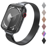 Compatible with Apple Watch Band, Stainless Steel Slim & Thin Mesh Magnetic Clasp Strap Women and Girl Replacement Band for iWat