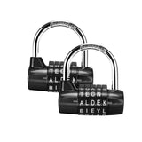 Gym Locker Lock Heavy Duty Alloy Padlock Password Sturdy Security Padlock-Easy to Set Your Own Keyless Resettable Combo (2Black)