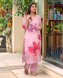 Gosriki Women'S Rayon Viscose Straight Printed Kurta With Pant (Susan Pink-Vks05-Gs_S_Pink_Small),Pink,,B0F8Q8K283