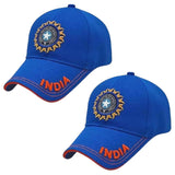 Fy Lane Solid Baseball Casual Sports Adjustable Cotton Indian Cricket Caps For Men/Women Unisex (Blue 2)