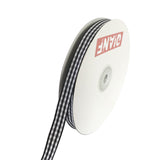 QIANF Black and White Gingham Ribbon, Buffalo Plaid Checkered Craft Ribbon for Crafts Picnic Decorations School Christmas Birthd