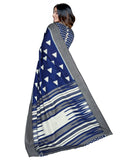 Satrani Womens Printed Poly Silk Saree With Blouse Piece