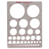 Chartpak 1204I Templates, Circles, 7Inch x 10Inch, Smoke