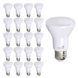 Bioluz LED BR20 LED Light Bulbs 20-Pack, 6W = 50W Replacement, 5000K Daylight LED Light Bulbs, 540 Lumens, 90 CRI, Dimmable, UL-