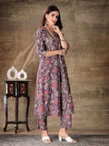 Stylum Women'S Floral Printed Rayon Co-Ord Set (Csnainapurple34_Mauve, Xs)