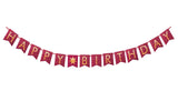 SYGA Pink Happy Birthday Banner with Star Designs Decorative Birthday Party Banner
