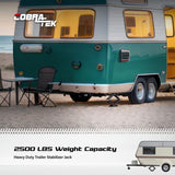 Cobra-Tek Universal RV Camper Travel Trailer Stabilizer Leveling Scissor Jack, Bolt-on or Weld-on, 2500 lbs Load Capacity, 24