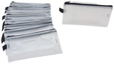 Sax Mesh Zippered Bag, 5 X 9 Inches, Clear With Black Trim, Pack Of 10