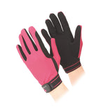 Shires Aubrion Mesh Riding Work Horse Riding Non-Slip Gloves (Raspberry, Large)