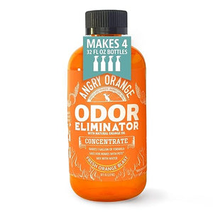 Angry Orange Pet Odor Eliminator For Home - 8Oz Dog And Cat Pee Smell Remover For Carpet, Grass, Tile And Furniture - Citrus Con
