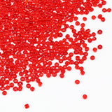 Tibaoffy Transparent Red Beads Size 6/0 Crafts Glass Seed Beads 4mm for Jewelry Making (Total About 100g About 1200pcs)