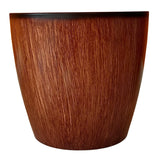 Hug A Plant | Valencia 40Cm Round Plastic Pot With Wheels For Home & Garden (40Cm |15.7Inch) (Wooden Matt Finish)