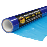 DuraGold Floor Protection Film, 24inch x 50 Roll Blue Self Adhesive Temporary Floor Covering, Protect Flooring from Foot Tr