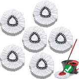 Mop Head Replacement for O-Cedar Easy Wring 1-Tank System,Exovyn Spin Mophead Replacements,Microfiber 6 Pack 360 Swivel Mop Refi