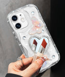 Toycamp for iPhone 11 Case Cute - Women Girly Girls Glitter Phone Cover 11 Kawaii Sparkle Bling Shine Aesthetic Pretty Unique Wa