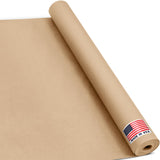 Paclord 24 x 1200 (100 ft) Natural Kraft Paper Roll - USA Made Non-Toxic, Odorless, 100% Recyclable Brown Wrapping Paper for S