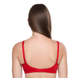 Trylo Women'S Non-Wired Bra (Minimizer_Red_36D),Red,36,B07ZHDBGBZ