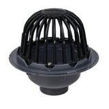 Oatey 78023 PVC Roof Drain with Cast Iron Dome, 3-Inch, Black