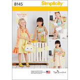 Simplicity 8145 Girls Summer Top, Capri, Purse, and Dress Sewing Pattern, Sizes 38