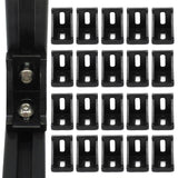 BLCCLOY 20Pcs Black 10 Series Extrusion Brackets 1 x 1 1010 Aluminum Extrusion Profiles Fastener T-Solt Connector for 10 Series 