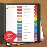Universal 24806 Table of Contents Dividers, Assorted Color 12Tab, 112, Letter, White, 6/PK (UNV24806)