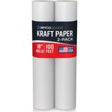 Bryco Goods 18  x1200(100) White Kraft Paper Roll - Pack of 2 - Easel Paper for Arts & Crafts, Floor Covering, Packaging, G